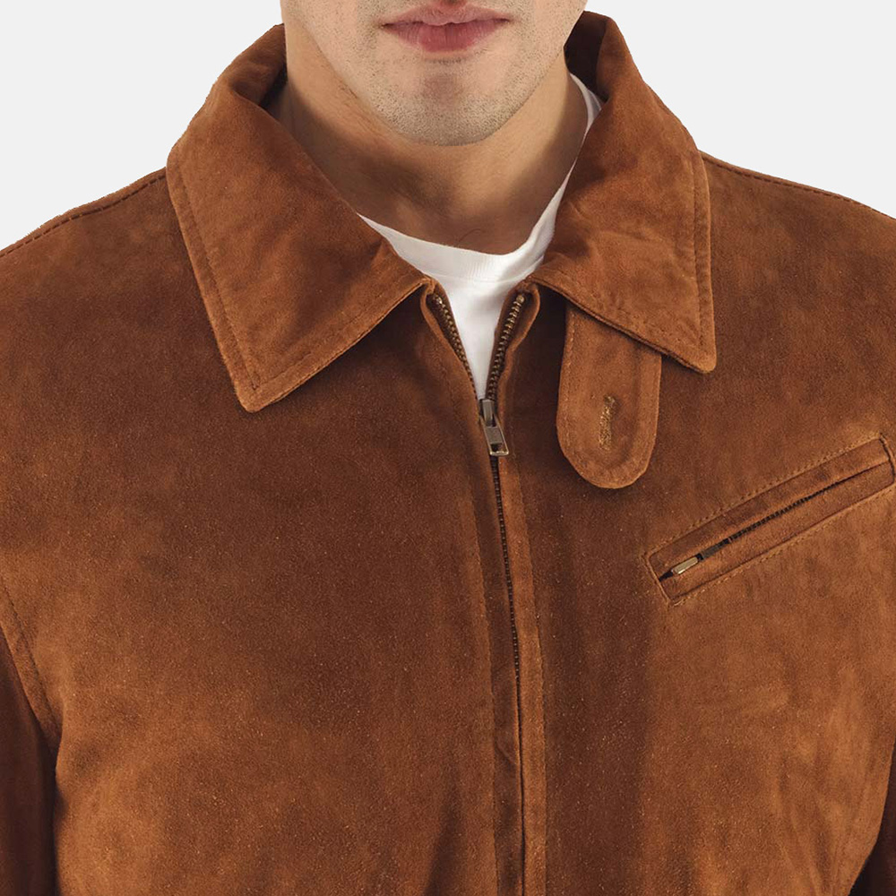 Leather suede jackets mens Stay comfortable in any weather with men's jackets. Men will look and feel great in cold weather with the help of a new men's jacket. Sears has great outerwear choices to express any personal style. A canvas shirt jacket or flannel is perfect for the man that prefers a casual look.
